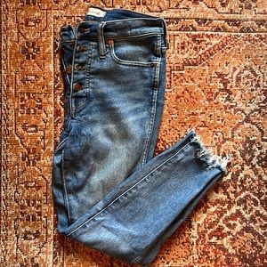 Madewell button fly high rise skinny jeans